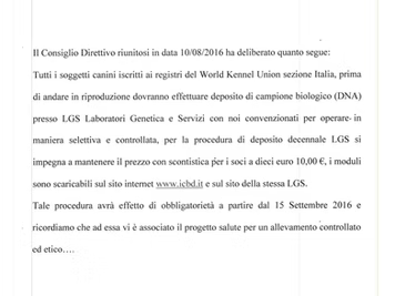 DNA a tutela della selezione corretta...